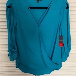 Sea green Cut To Curve Blouse